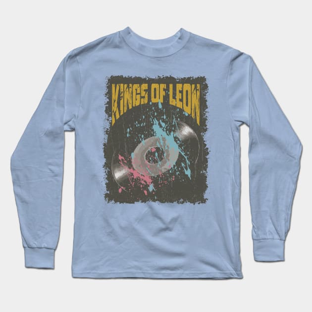 Kings of Leon Vintage Vynil Long Sleeve T-Shirt by K.P.L.D.S.G.N